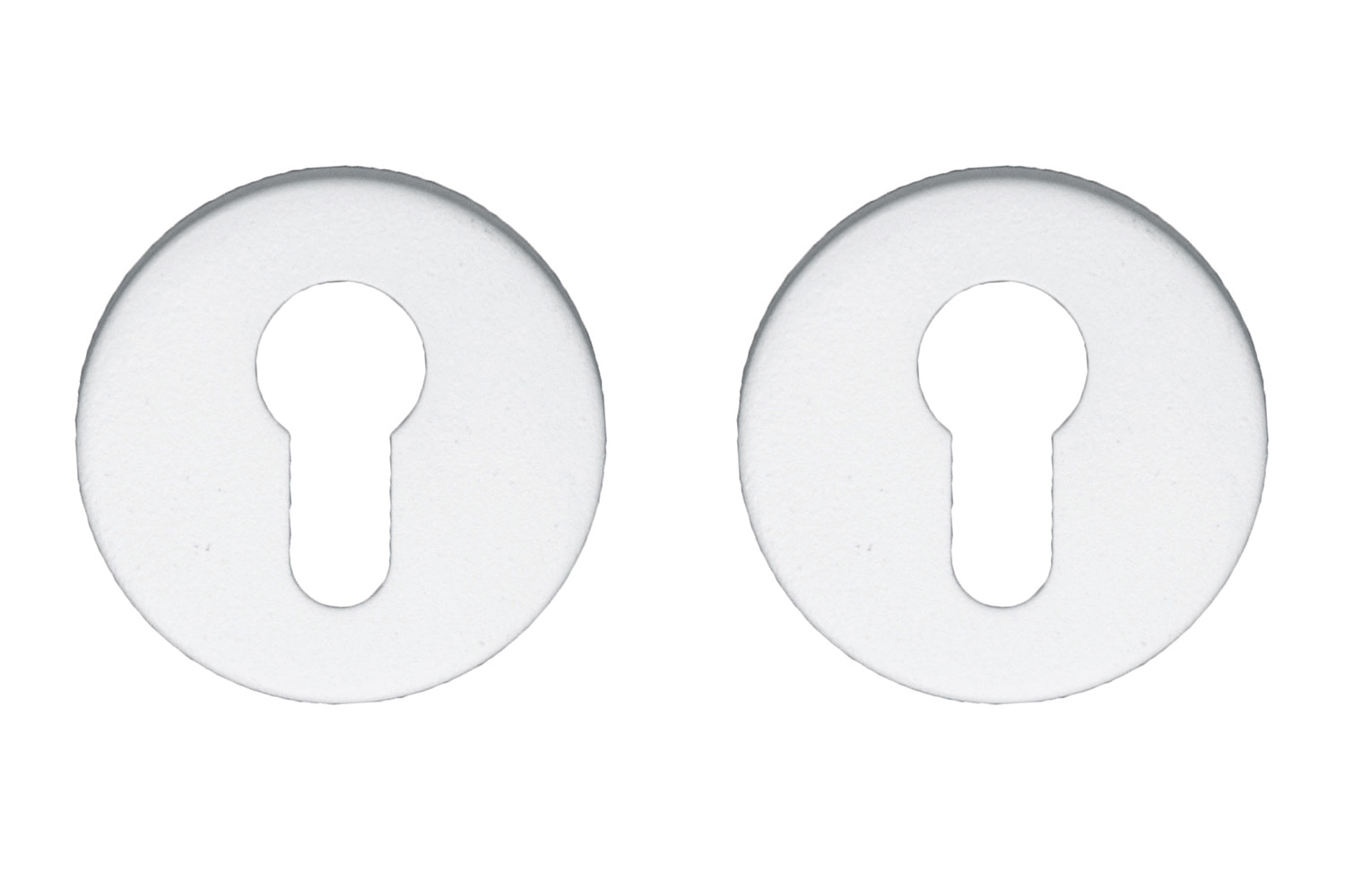 Set van 2 cilinderrozetten - rond - Shape - mat wit structuur