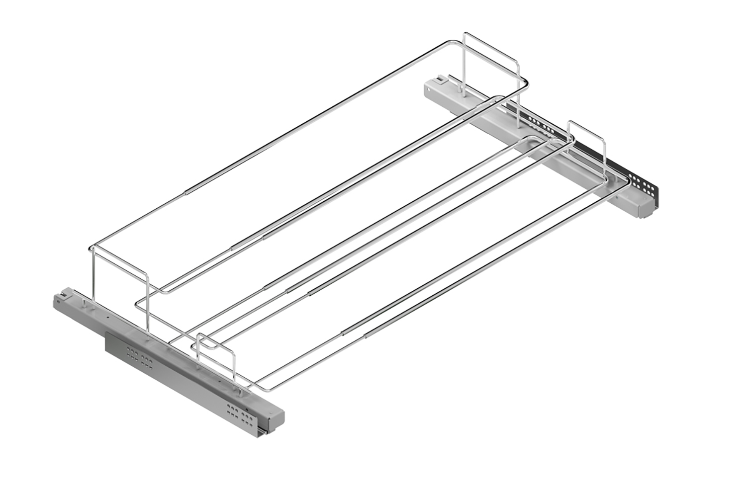 Uittrekbaar schoenenrek - zilvergrijs - 450-650mm