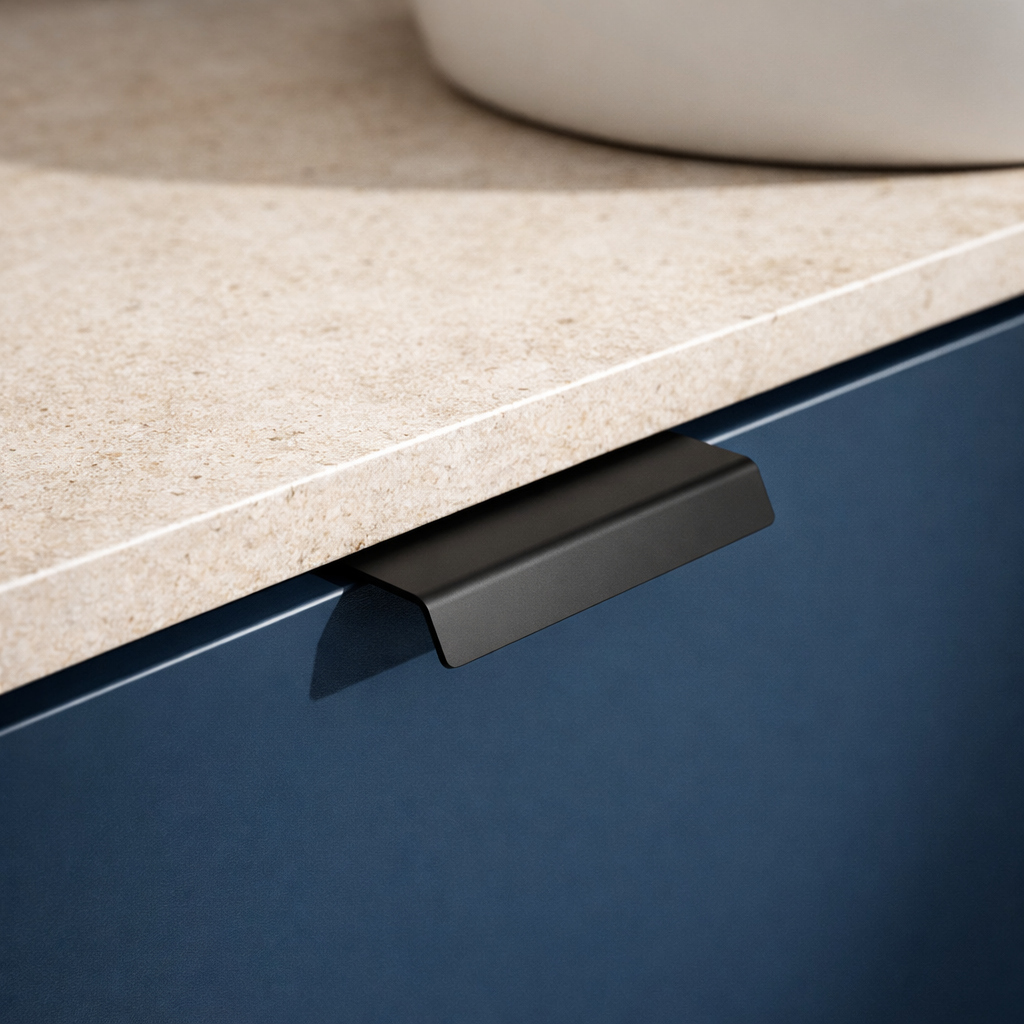 Metalen hoekgreep - Larte - mat zwart