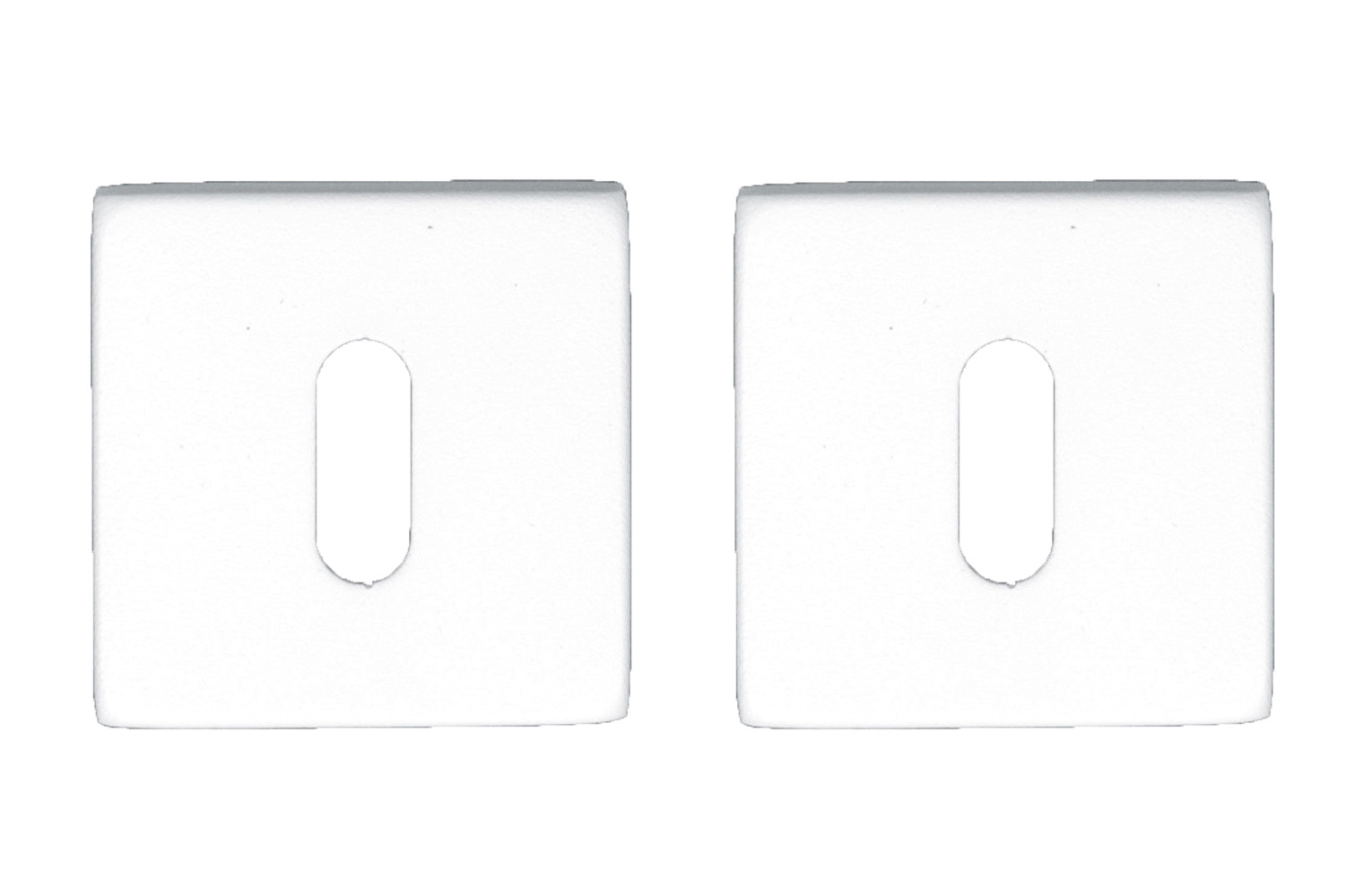 Set van 2 sleutelrozetten - vierkant - Shape - mat wit structuur
