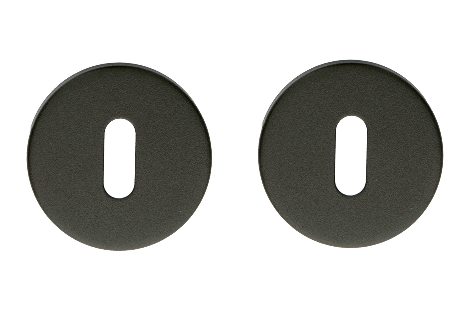 Set van 2 sleutelrozetten - rond - Shape - mat zwart structuur - klasse 3