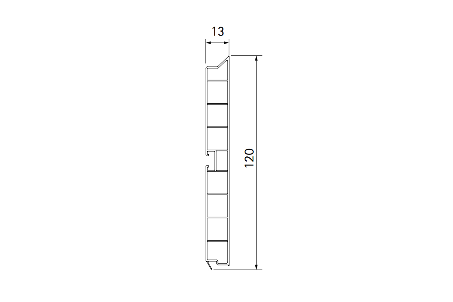 Keukenplinten - mat grijs - 12cm hoog - 2 meter lang Keukenplinten - mat grijs - 12cm hoog - 2 meter lang