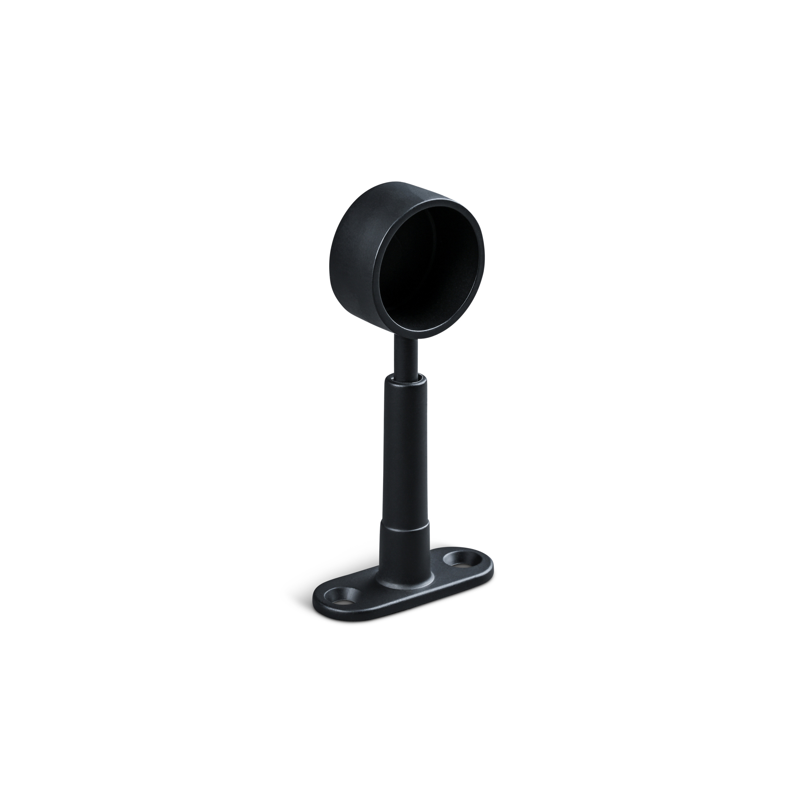 Kledingroedehouder voor ronde kledingroedes - Ø25mm - mat zwart