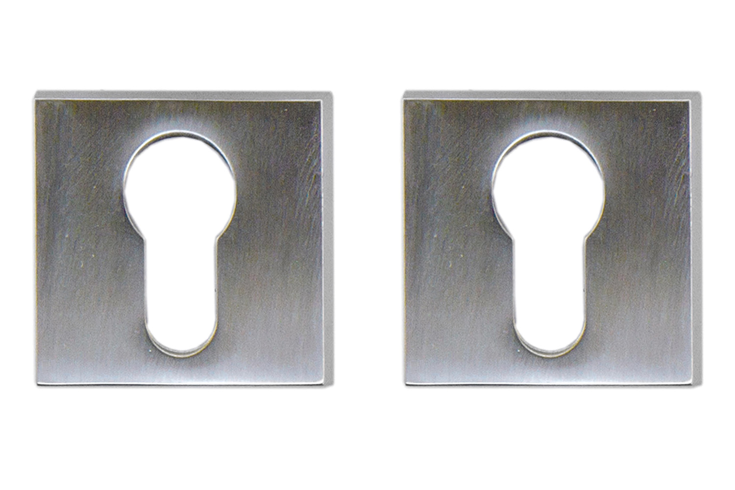 Set van 2 cilinderrozetten - vierkant - Square - RVS