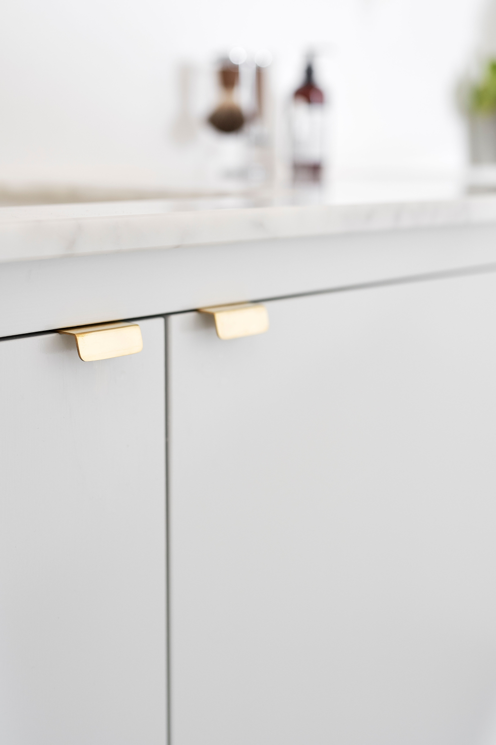 Metalen handgreep - Patina - mat goud