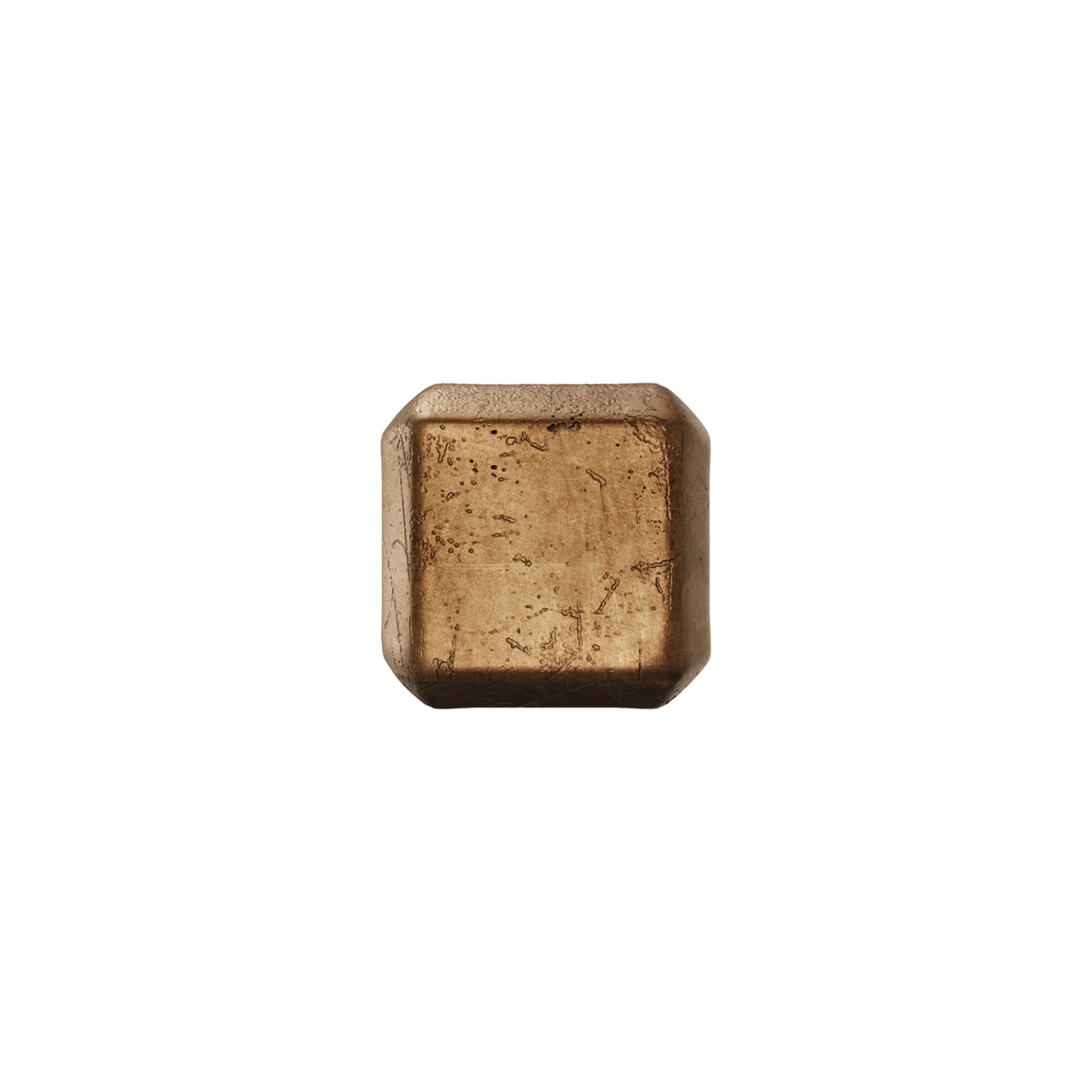 Metalen meubelknop - Rock - craft cognac