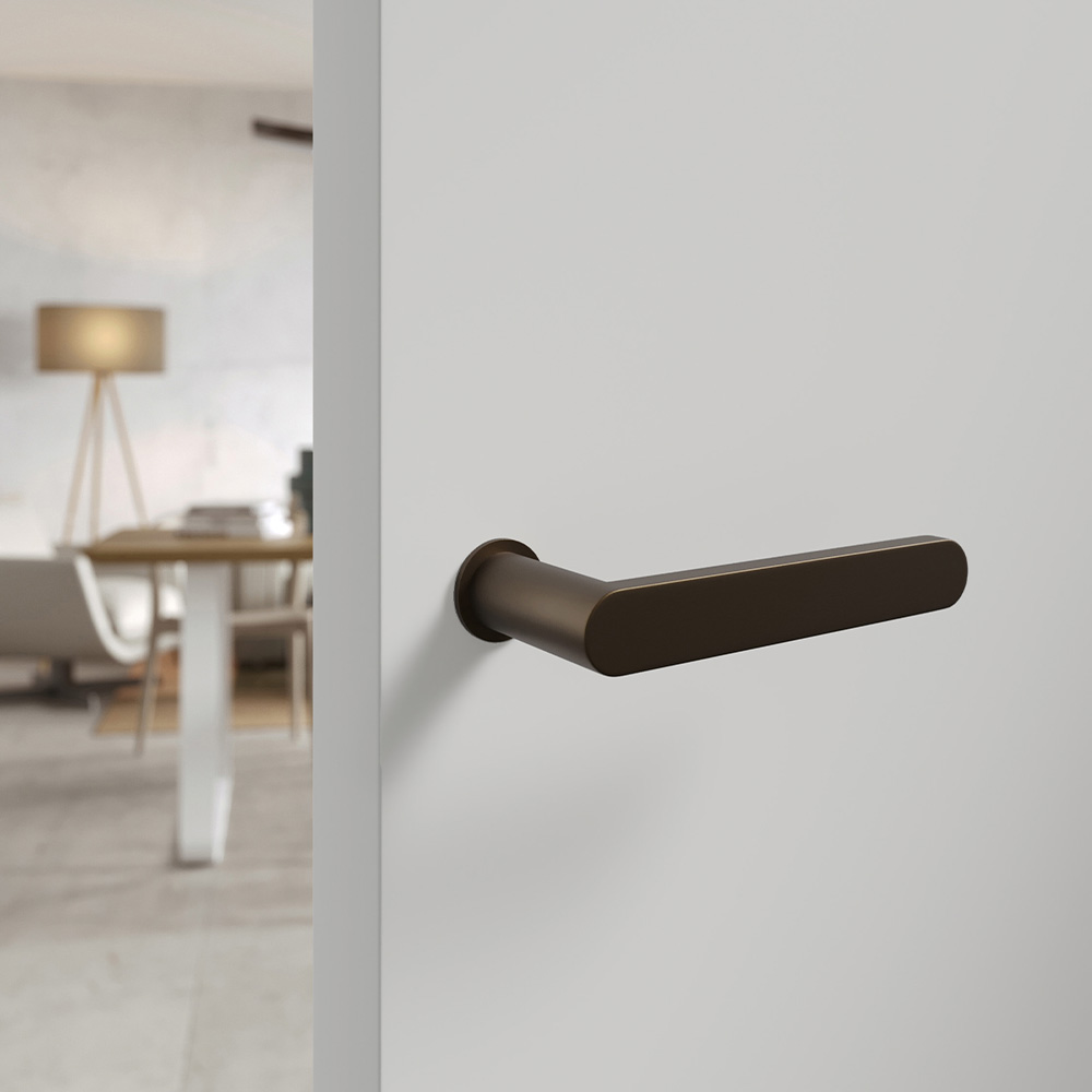 HDD deurklink Pro Minimal Build - mat brons