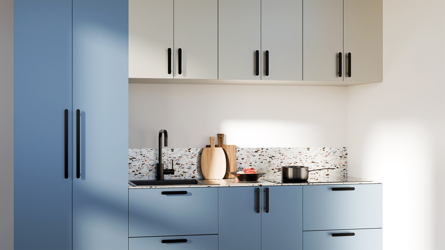 Metalen handgreep - Ferro - mat zwart