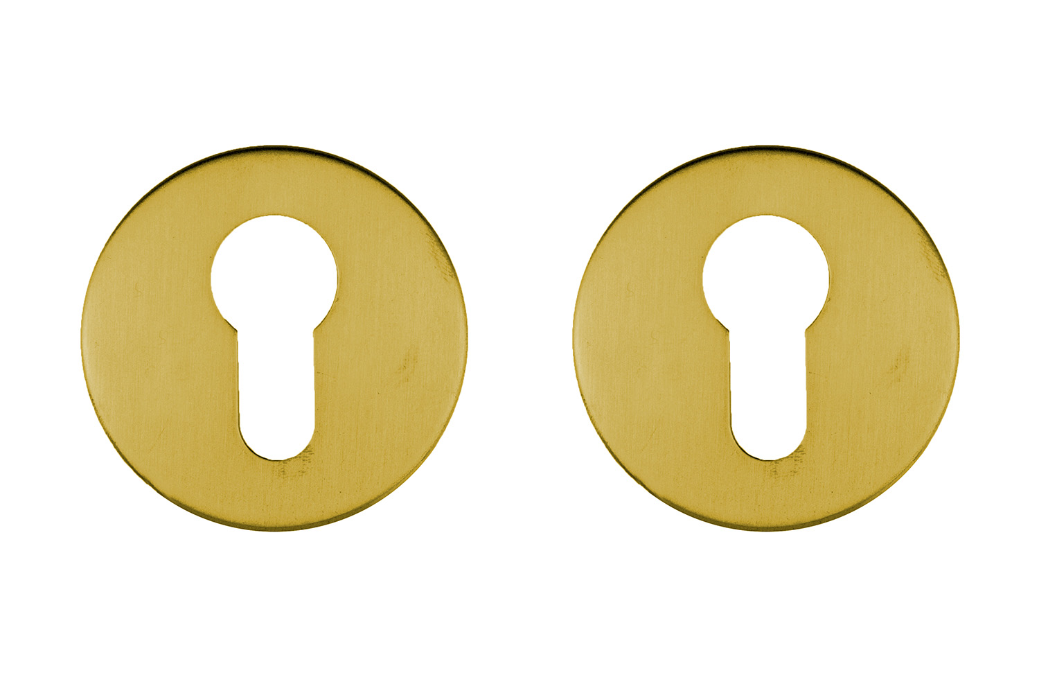 Set van 2 cilinderrozetten - rond - Shape - mat koper