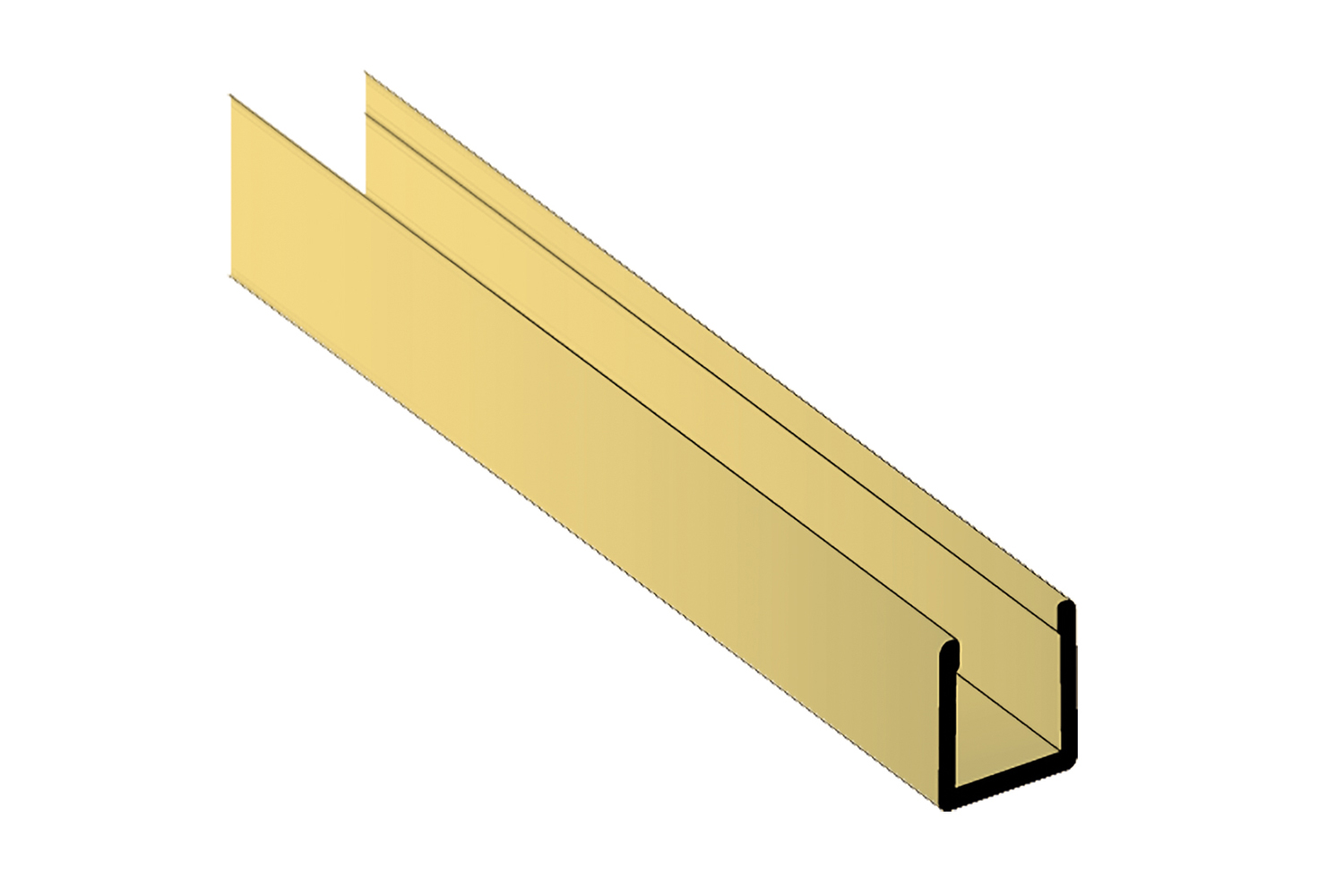 Deurprofiel - voor Junior 6 - 2000mm - aluminium - goud - laag model