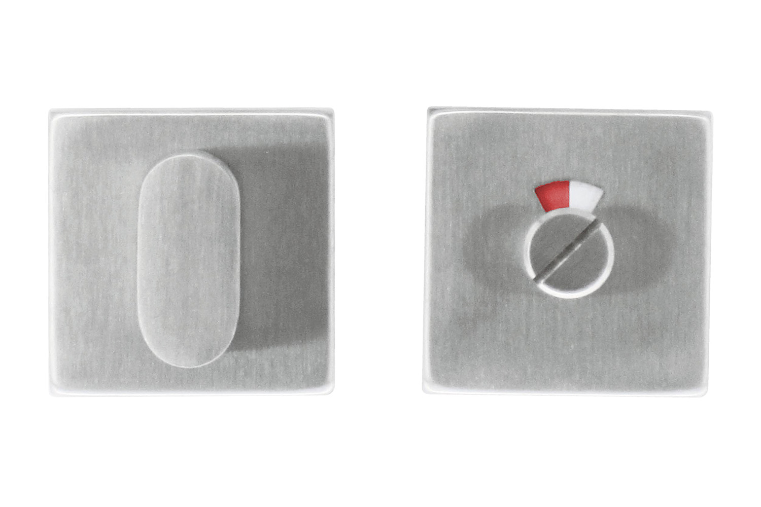 WC slot vierkant - Shape flat - RVS