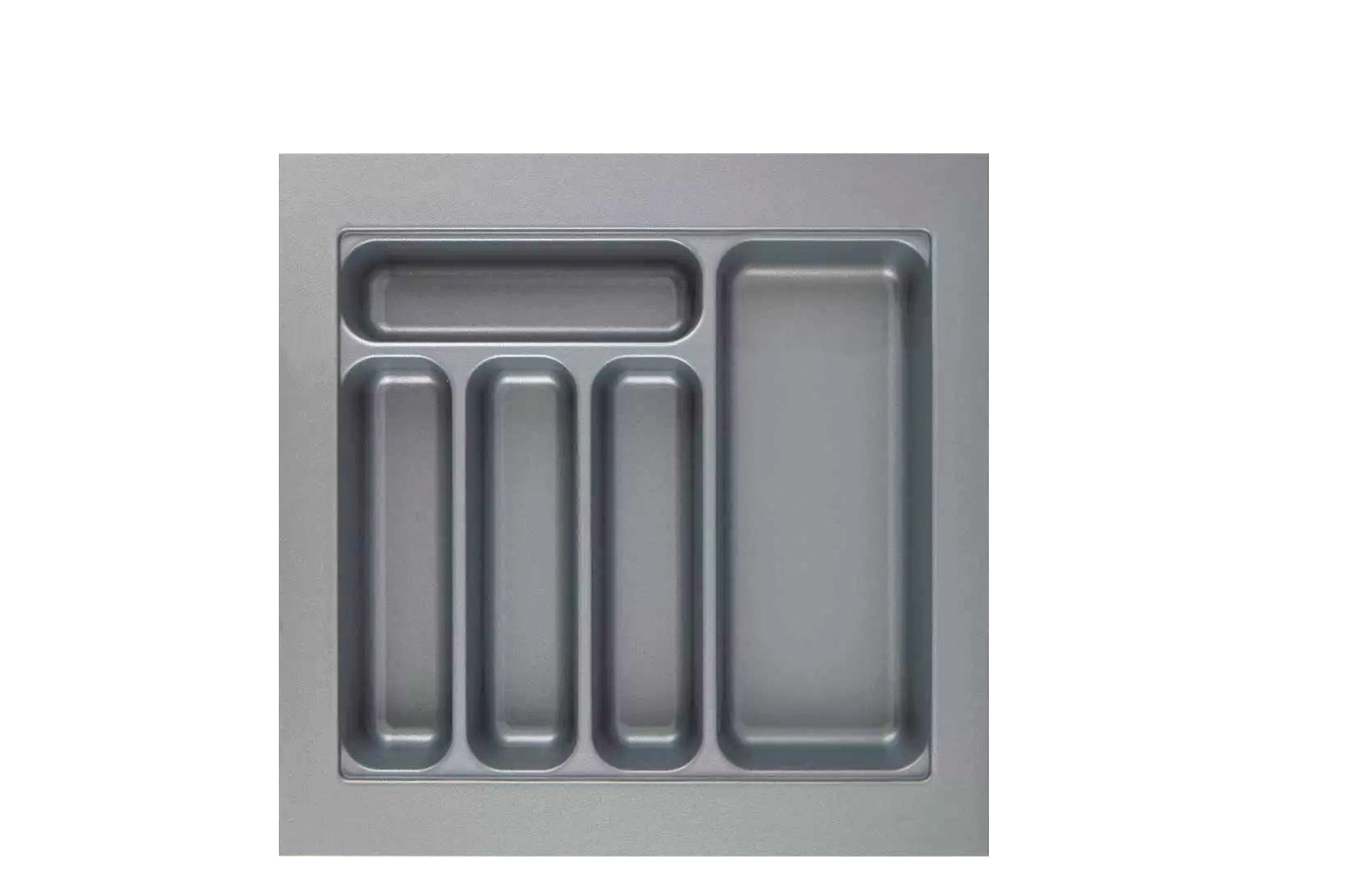 Zilvergrijze Hettich Orgatray bestekbak - 401-450mm breed - 370-440mm diep