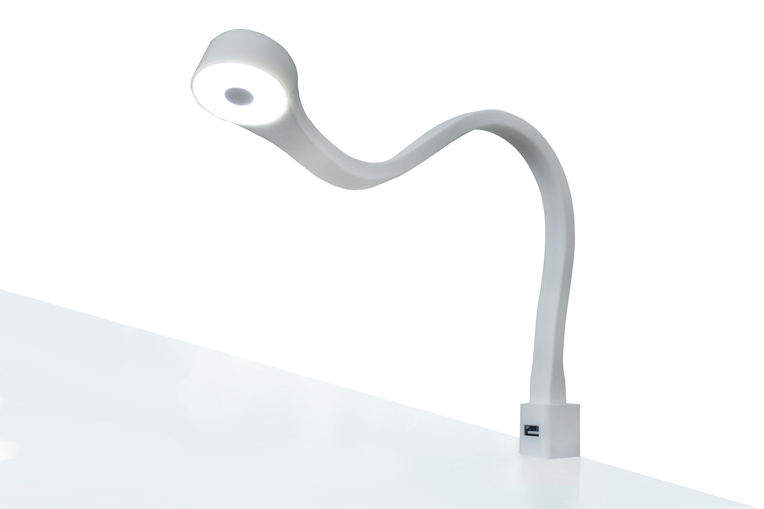 Flexi-r - set van 2 led bedlampjes met USB - wit
