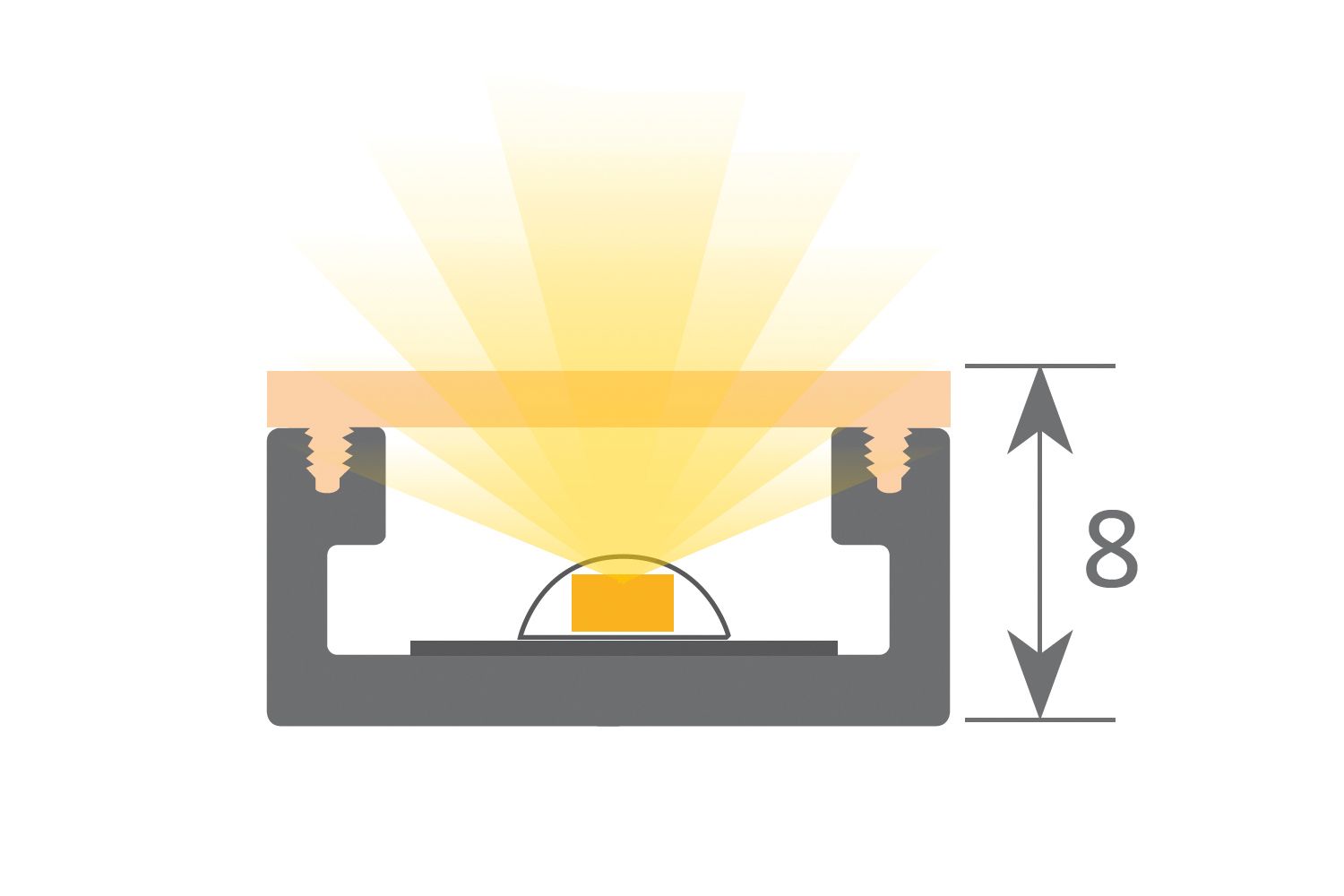 LED profielverlichting op maat - Milaan - aluminium - 2700-6500K - 100-500mm