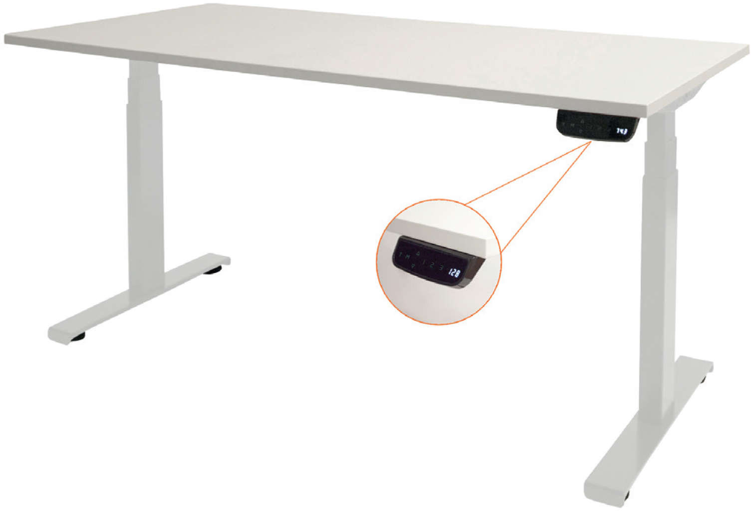 Excellent Line - elektrisch verstelbare bureau onderstellen - aluminium - NPR norm