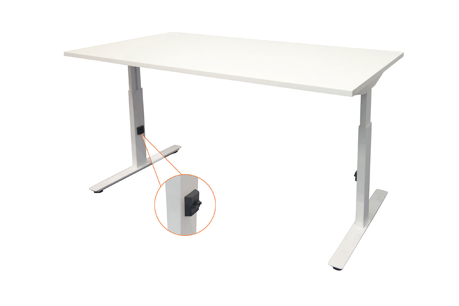 Basic line - instelbare bureau onderstellen - zwart