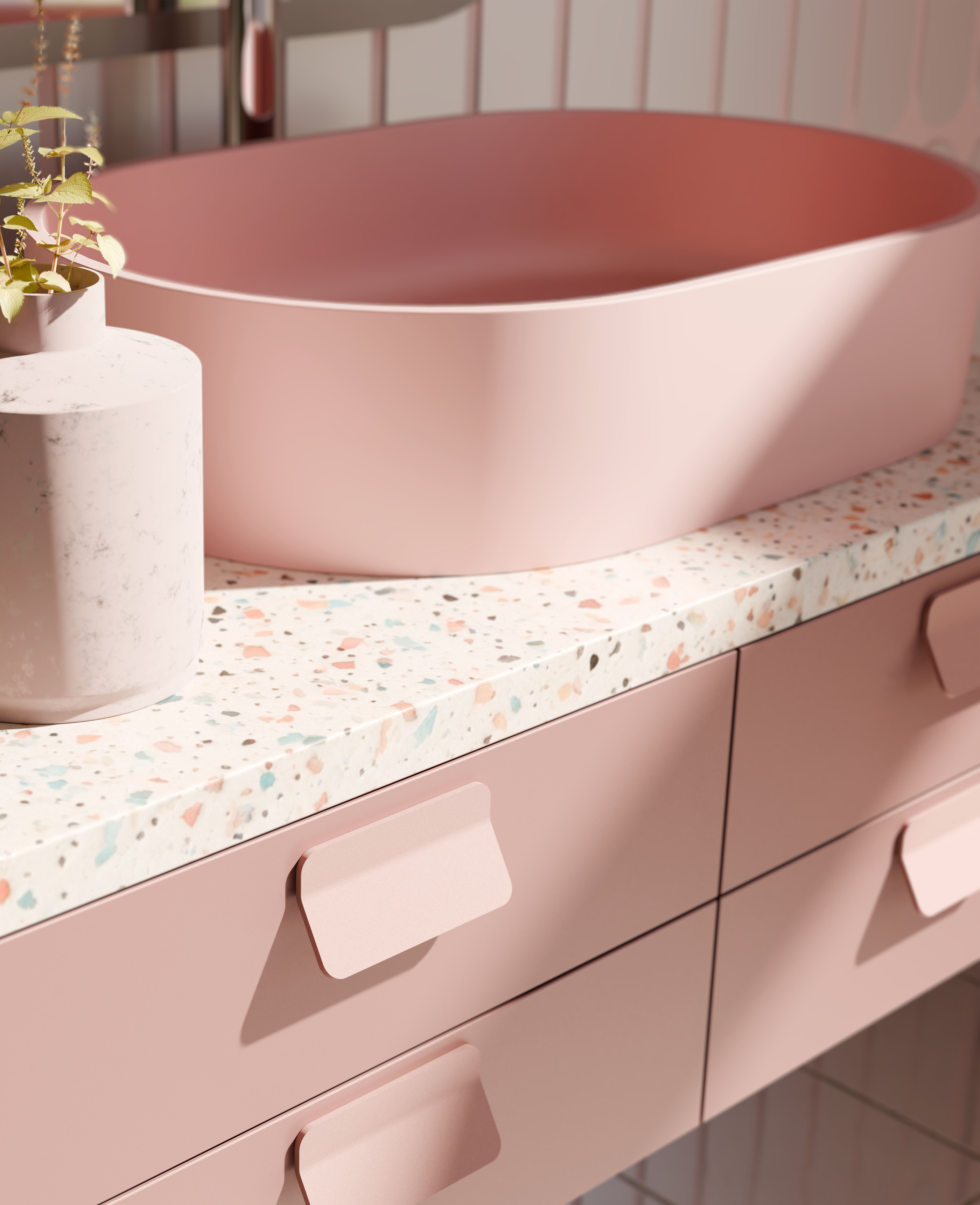 Metalen handgreep Sea - dusty pink