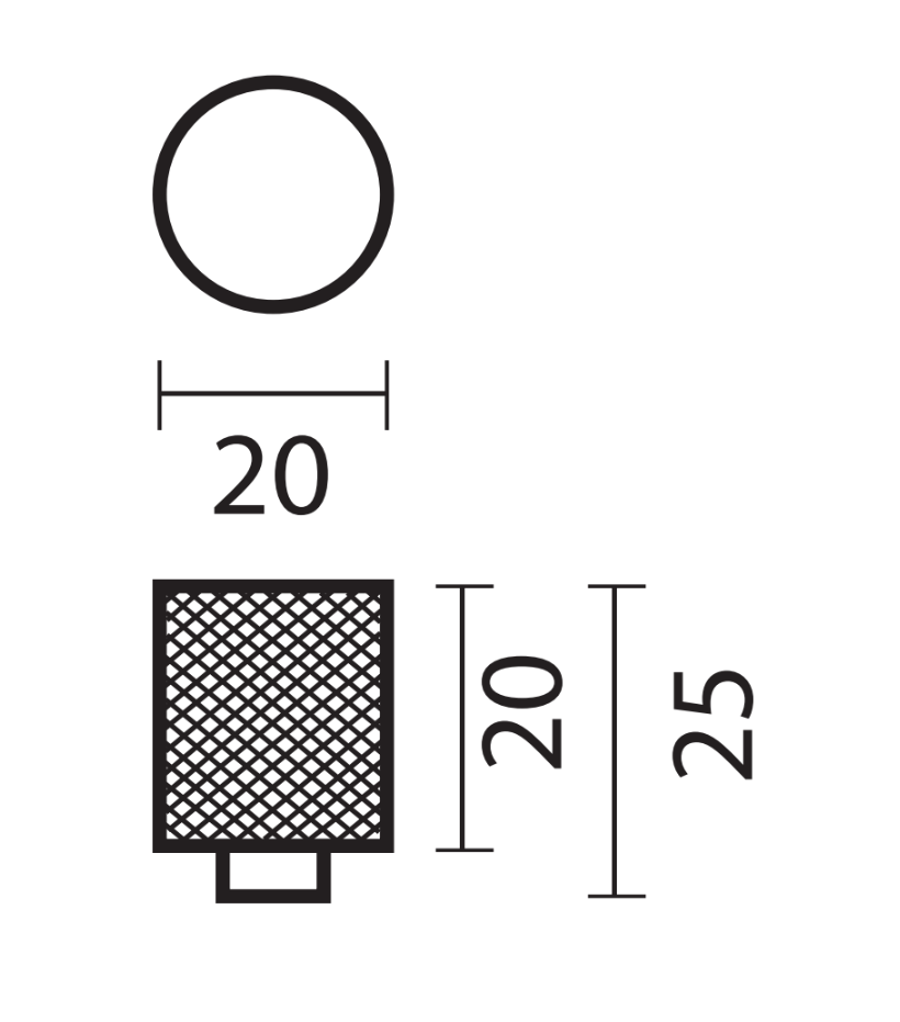 Metalen meubelknop - Hashtag - mat zwart