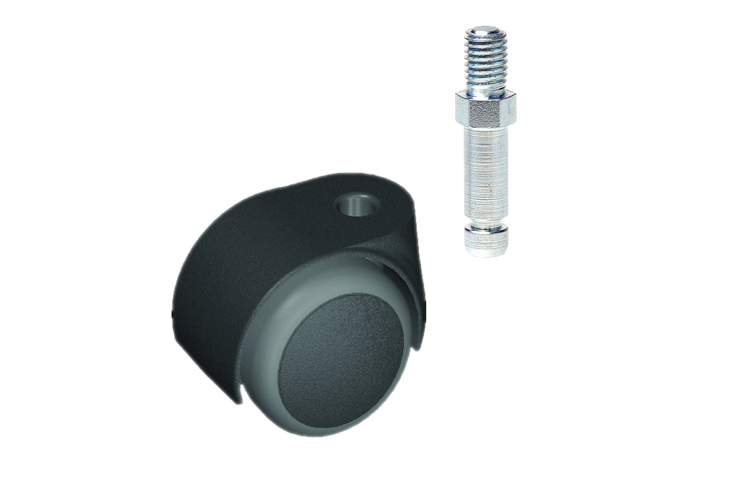 Bureaustoelwielen Storo - stiftbevestiging