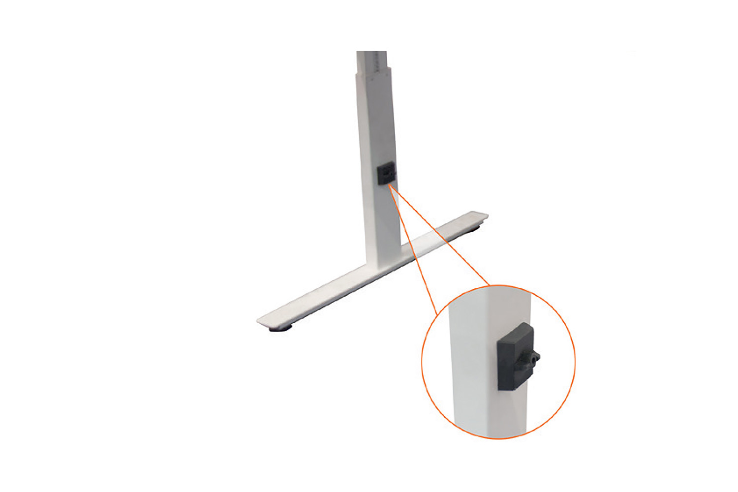 Basic line - instelbare bureau onderstellen - wit