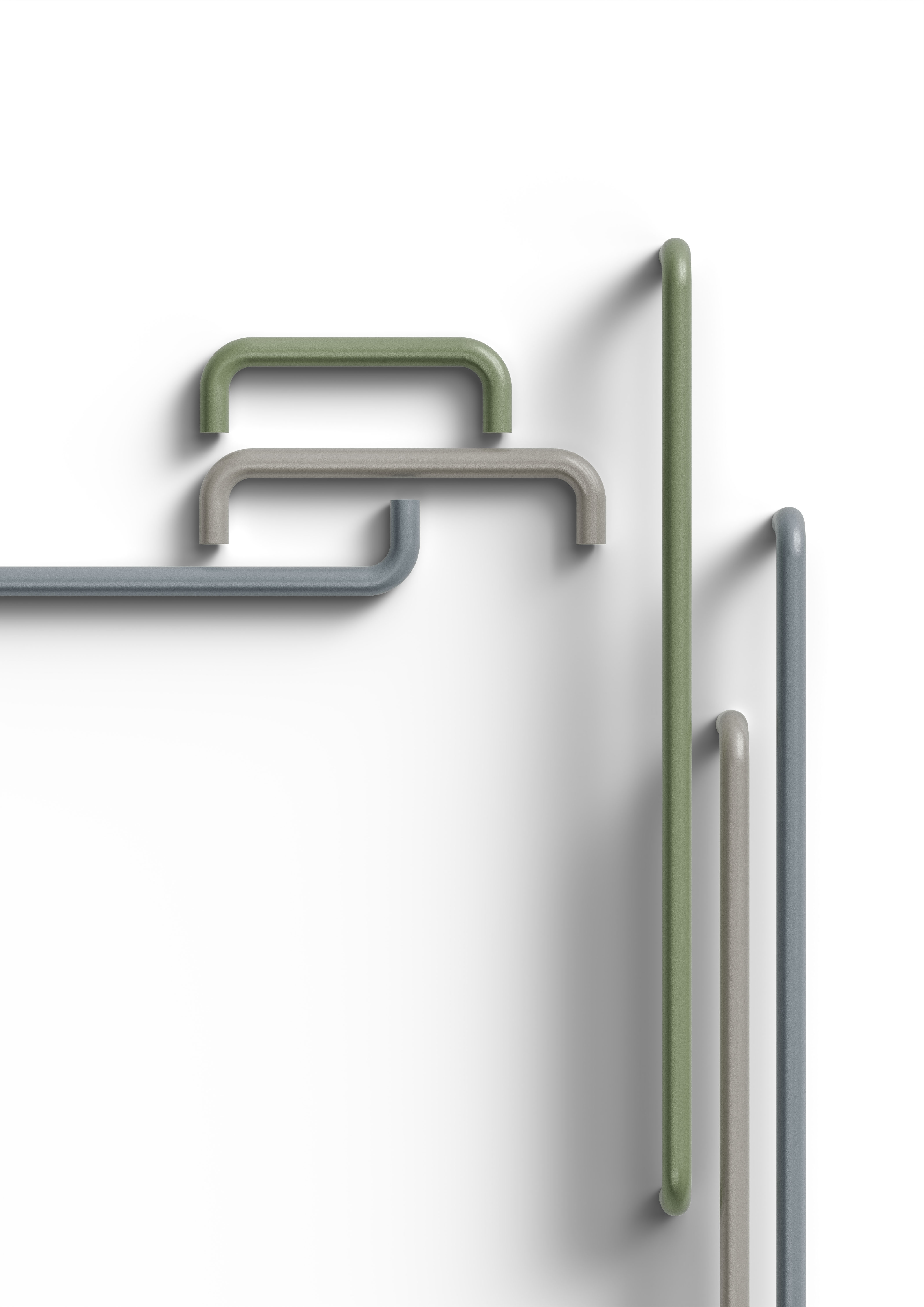 Metalen handgreep - Barga - pastel groen