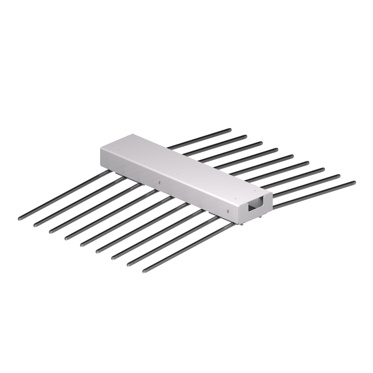 Uittrekbare broekenhouder voor 18 broeken - Chic line - zilvergrijs Uittrekbare broekenhouder voor 18 broeken - Chic line - zilvergrijs