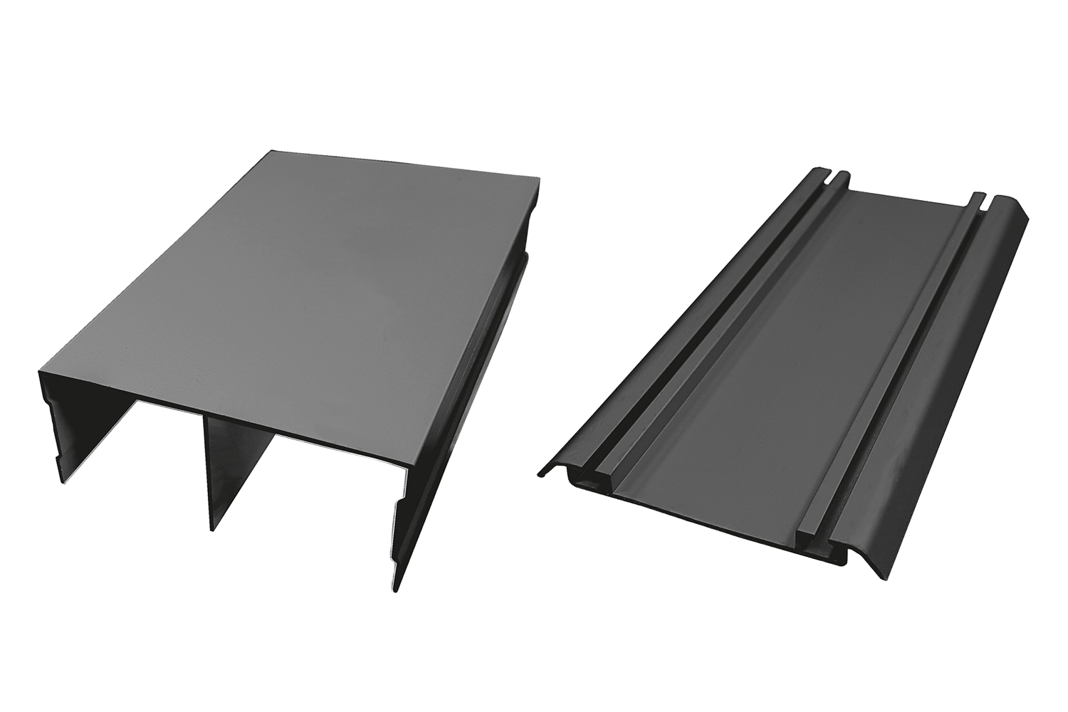 Set boven- en onderrail - junior 2S - 4200mm - glans zwart