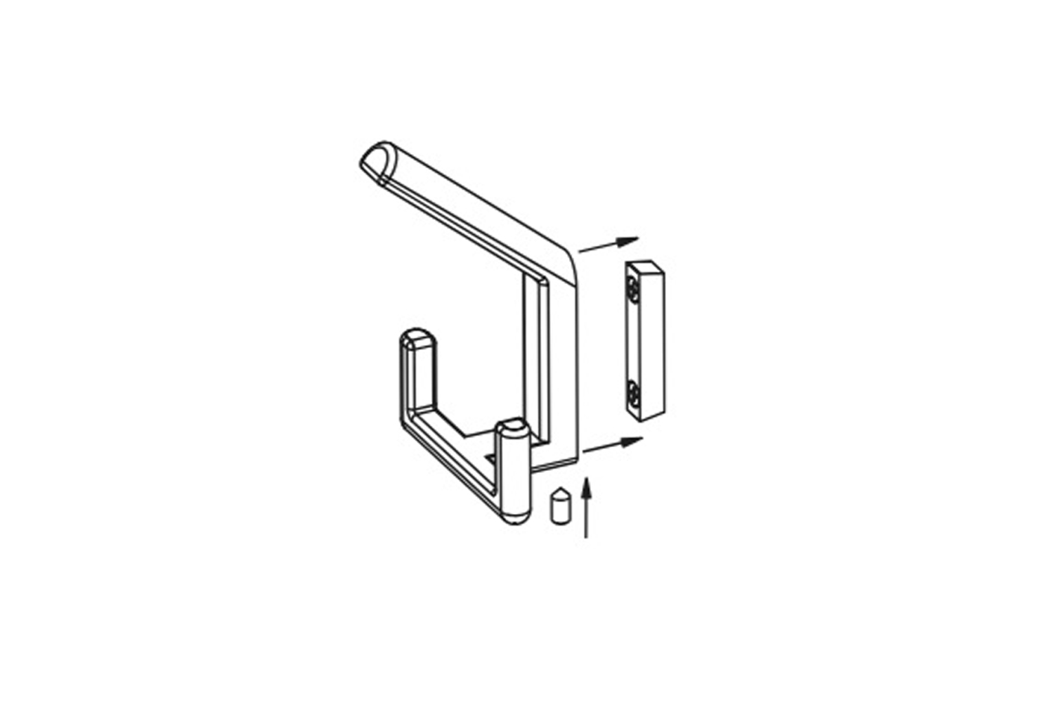 Handdoekhaak Nox - hoog - olive bronze