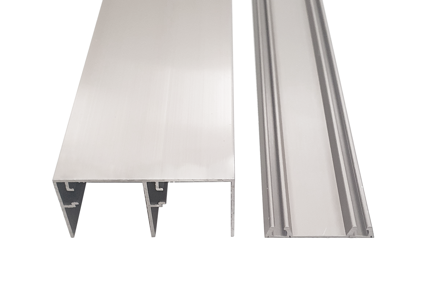 Set boven- en onderrail - junior 6 - 5100mm - mat zilver