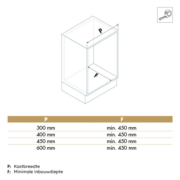 Wasmand van draadmand voor klep-deuren - 300 mm