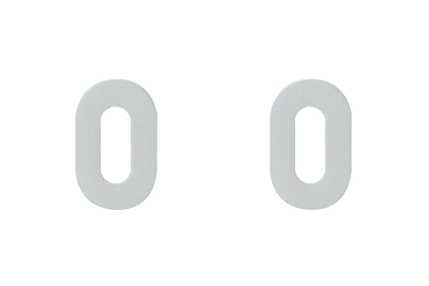 Set van 2 sleutelrozetten - rond - Minimal - mat wit stuctuur