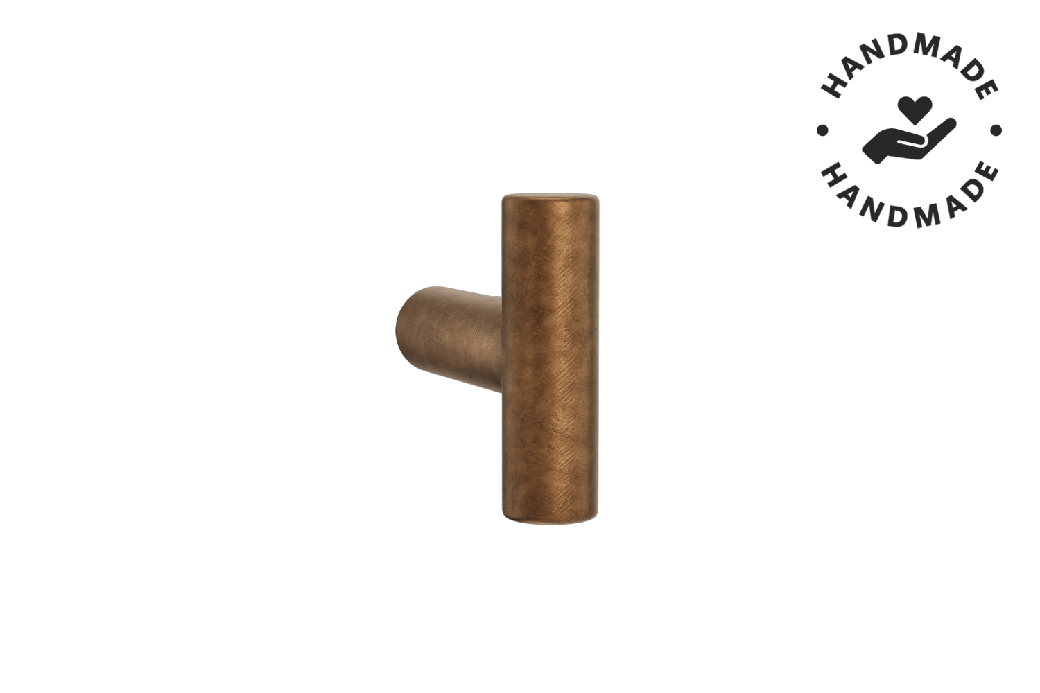 Metalen T-knop - Moon craft cognac