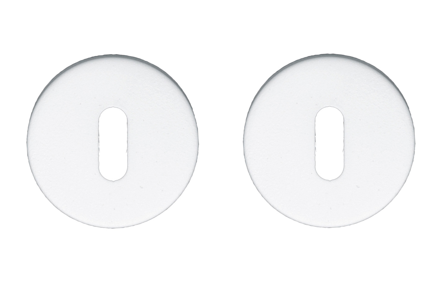 Set van 2 sleutelrozetten - rond - Shape - mat wit structuur