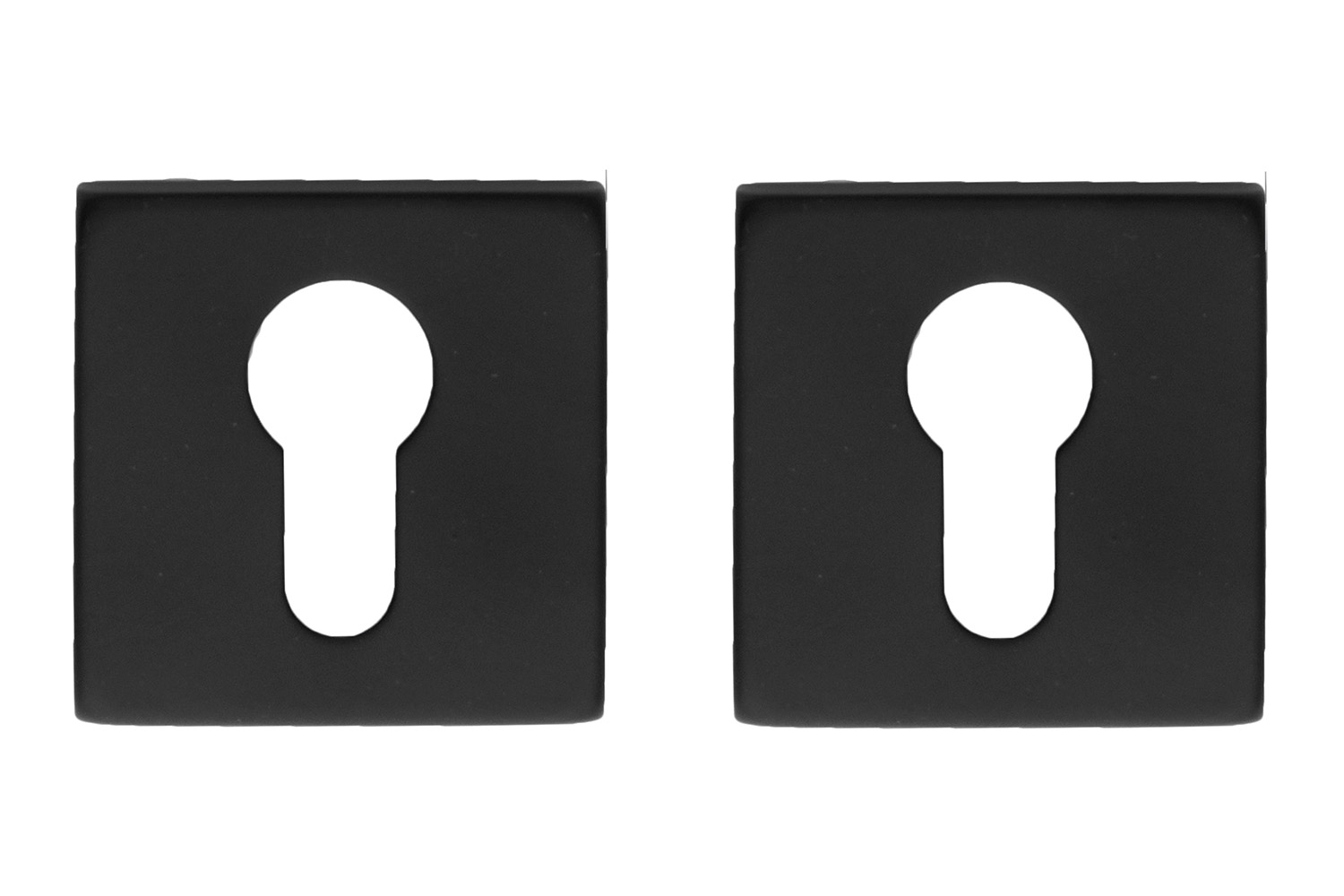 Set van 2 cilinderrozetten - vierkant - Shape - mat zwart