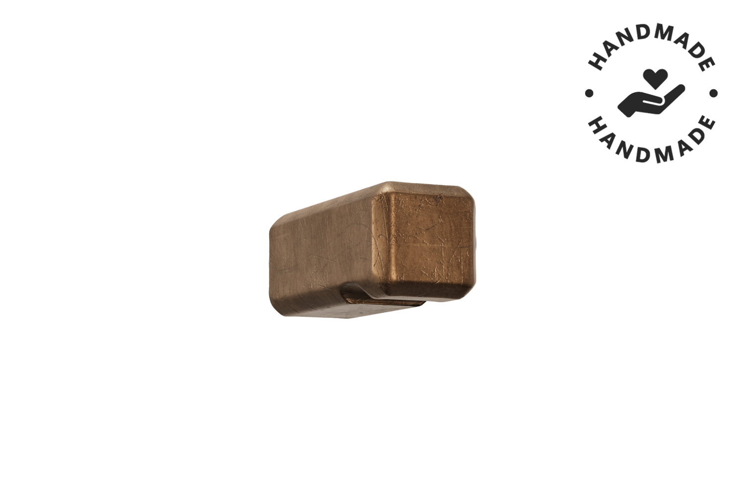 Metalen meubelknop - Rock - craft cognac