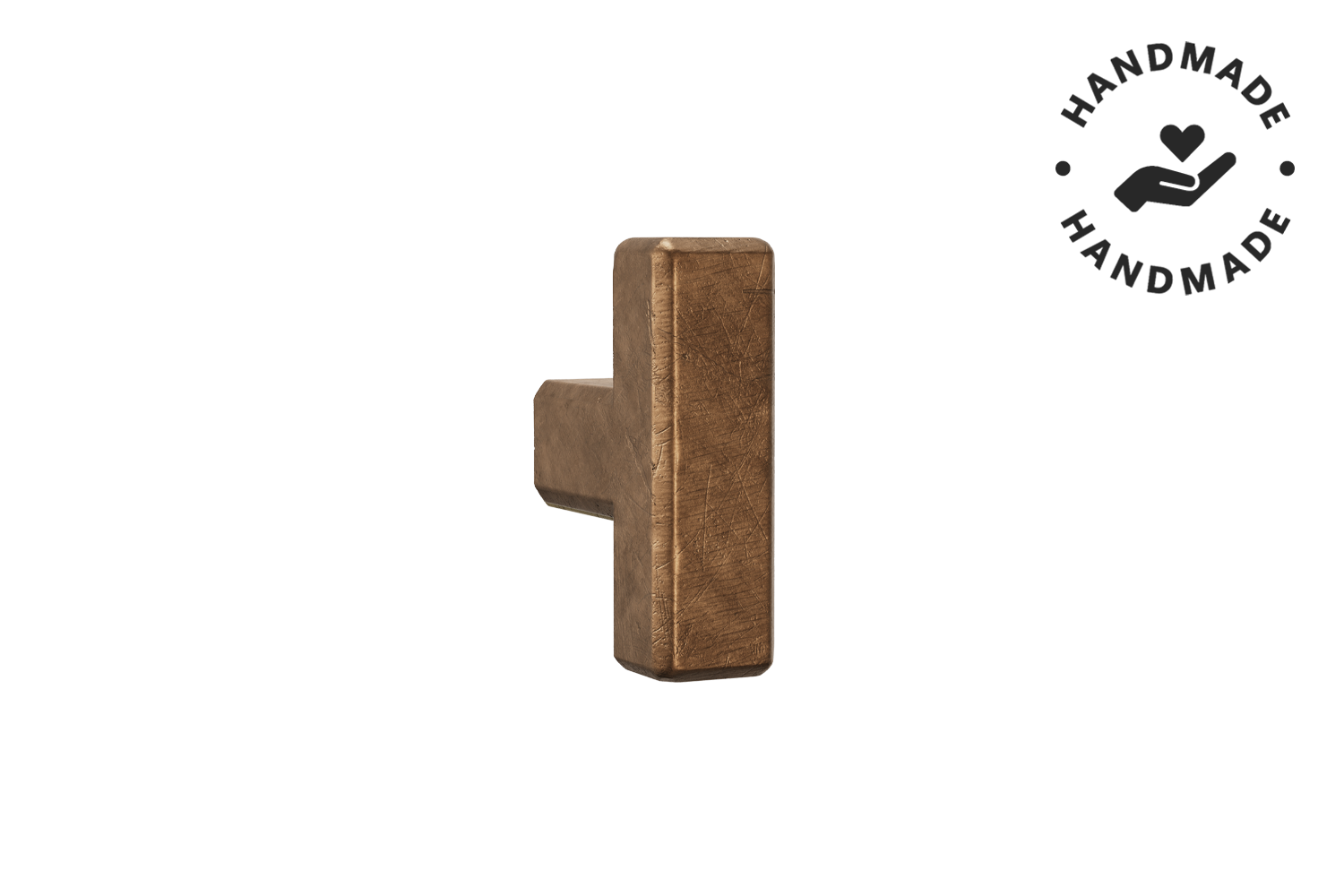 Metalen T-knop - Rock craft cognac