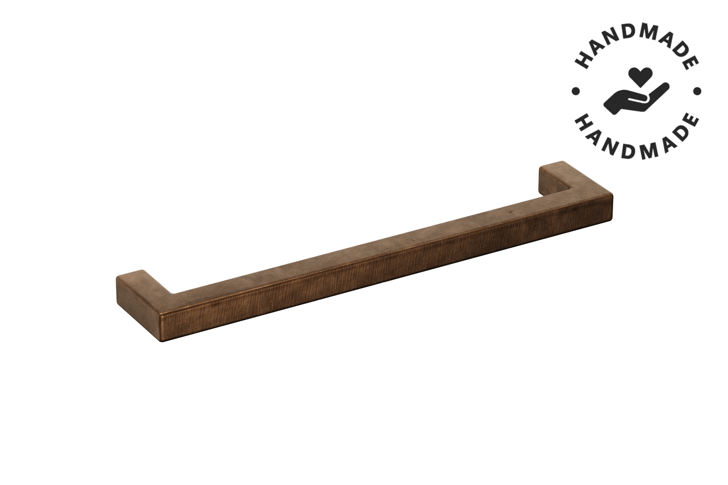 Metalen handgreep - Rock - craft cognac - 160mm