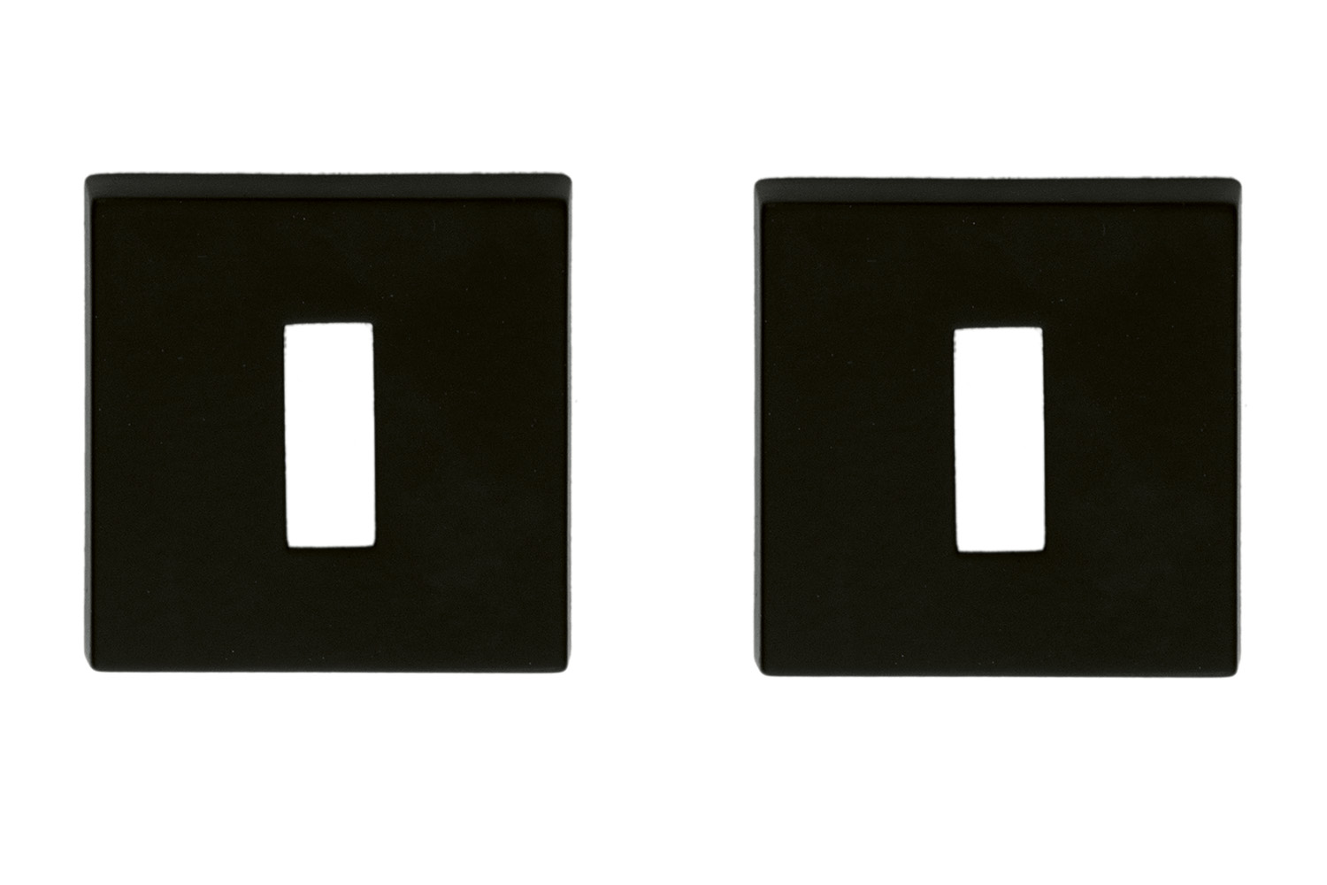 Set van 2 sleutelrozetten - vierkant - Square - mat zwart