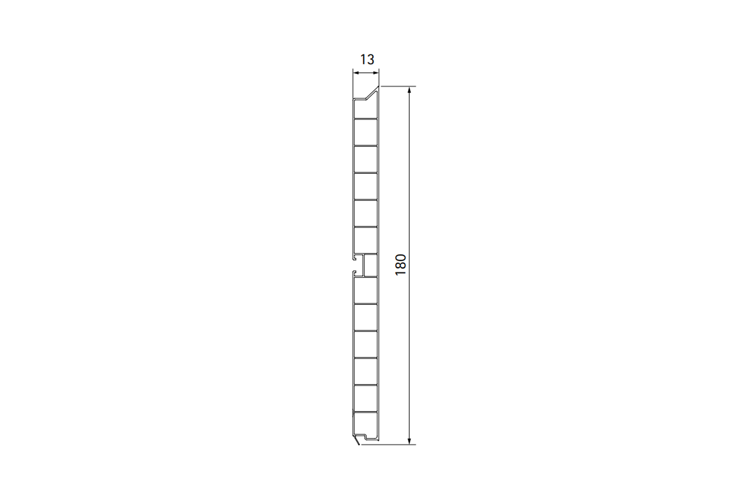 RVS keukenplint - 18cm hoog - 4 meter lang