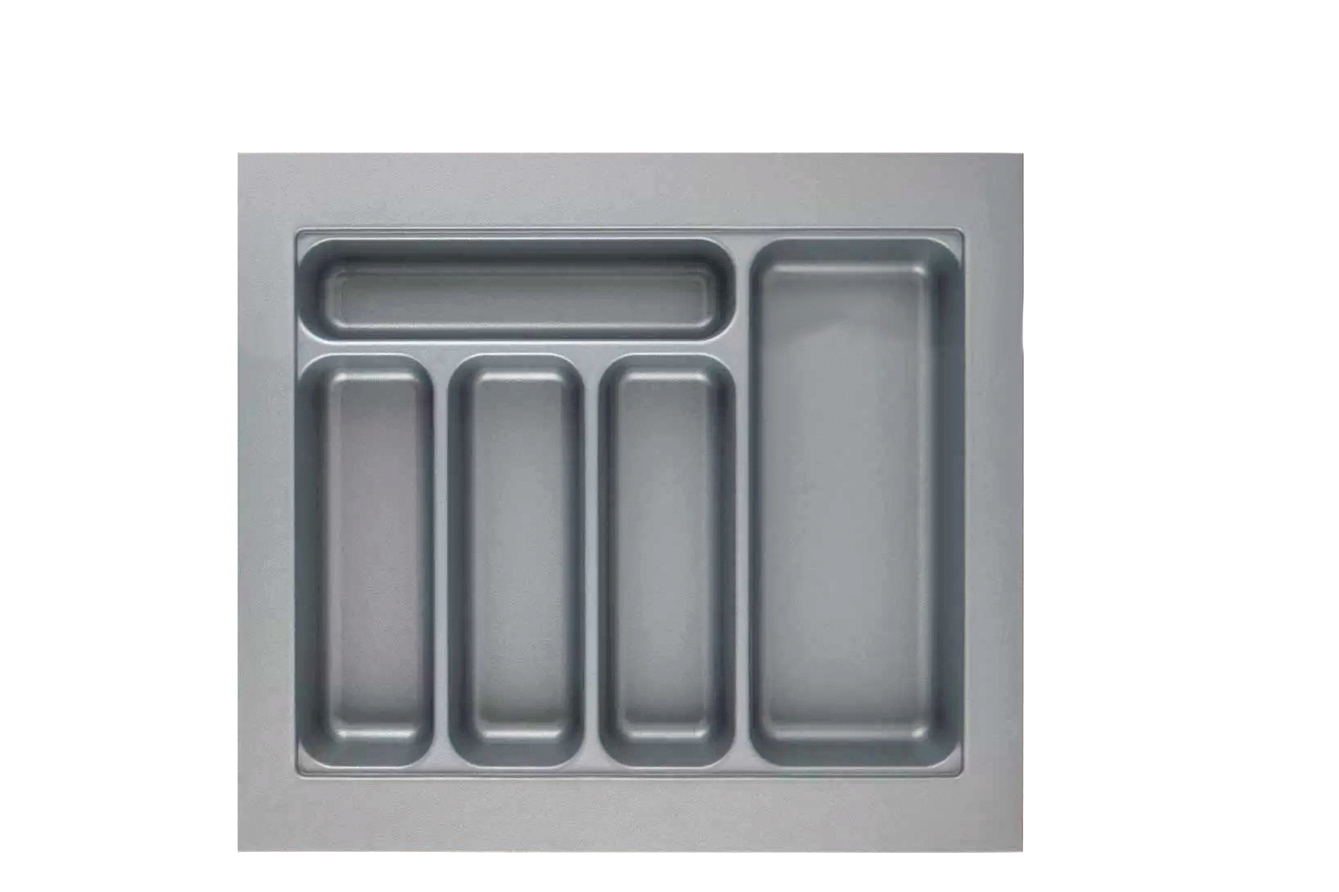 Zilvergrijze Hettich Orgatray bestekbak - 451-500mm breed - 370-440mm diep