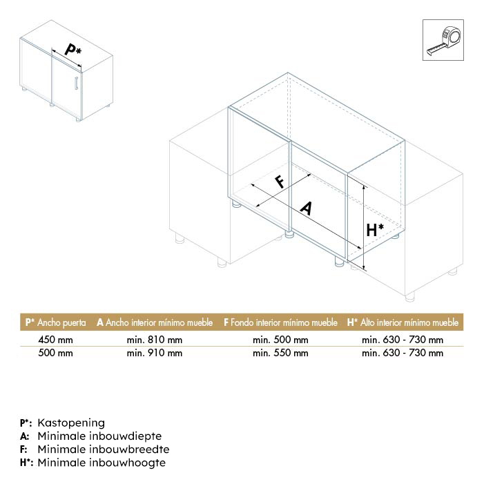 1/2 rond zwenkdraadmanden - 450mm - chroom