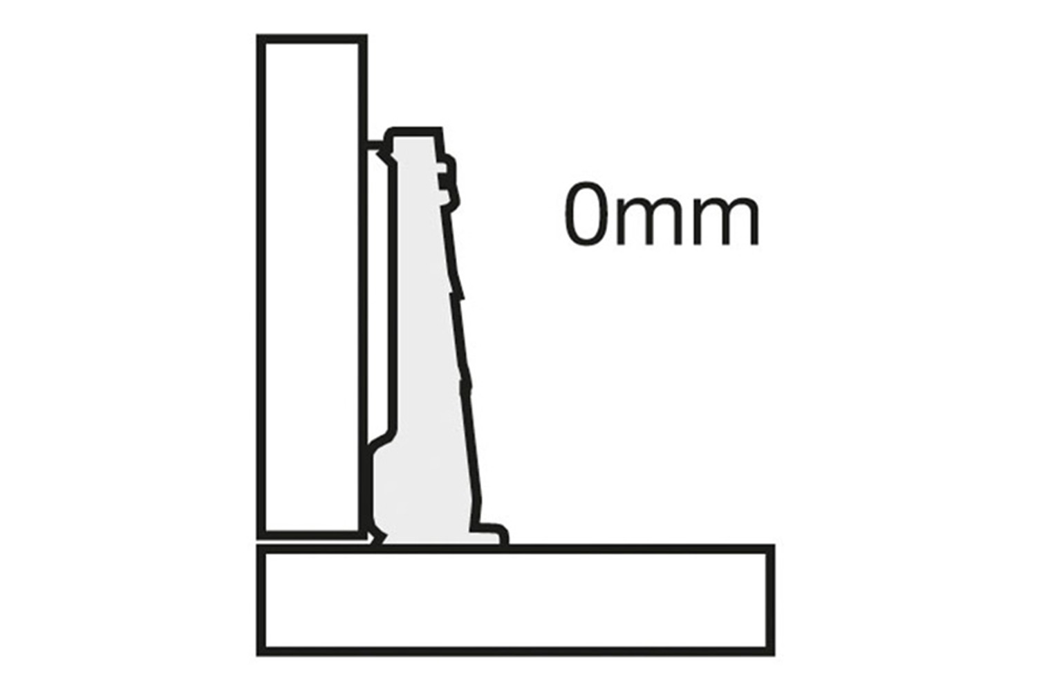 Potscharnier - Mesuco 143 - 95° - volledig opdek - opschroefbaar