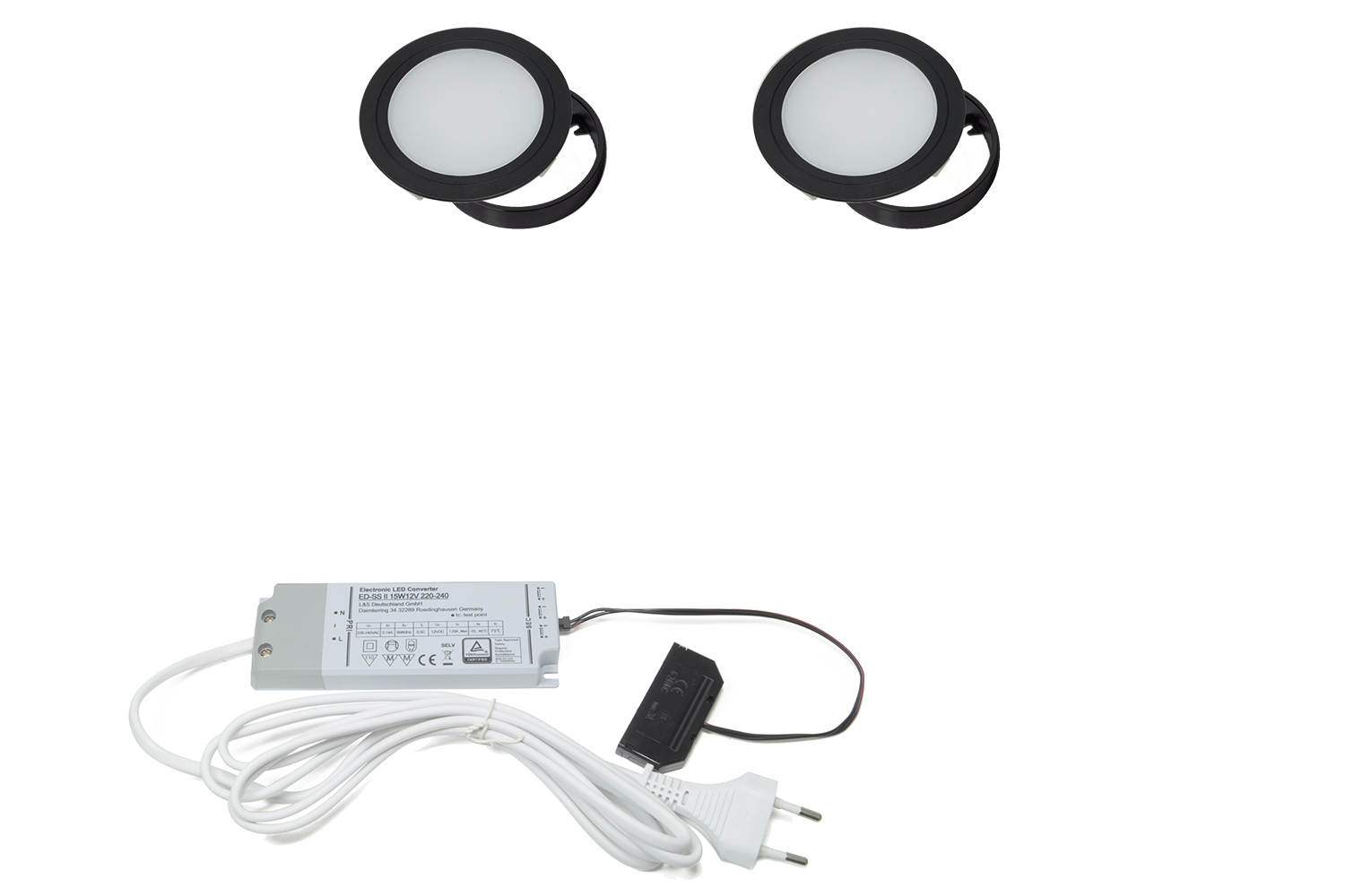 Chip - opbouw led spots - mat zwart - set van 2 - 3000K