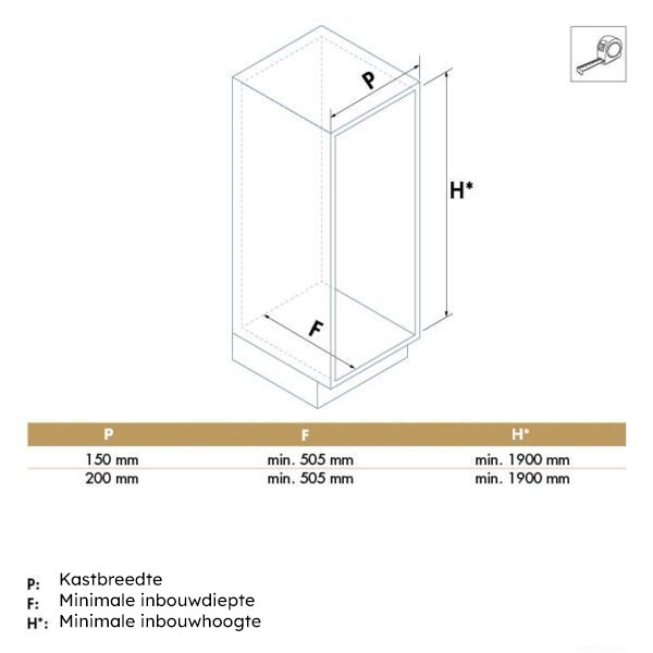 Smalle apothekerskast - antraciet - 200mm - antraciet - 5 plateaus