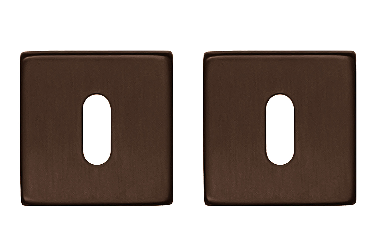 Set van 2 sleutelrozetten - vierkant - Shape - mat brons