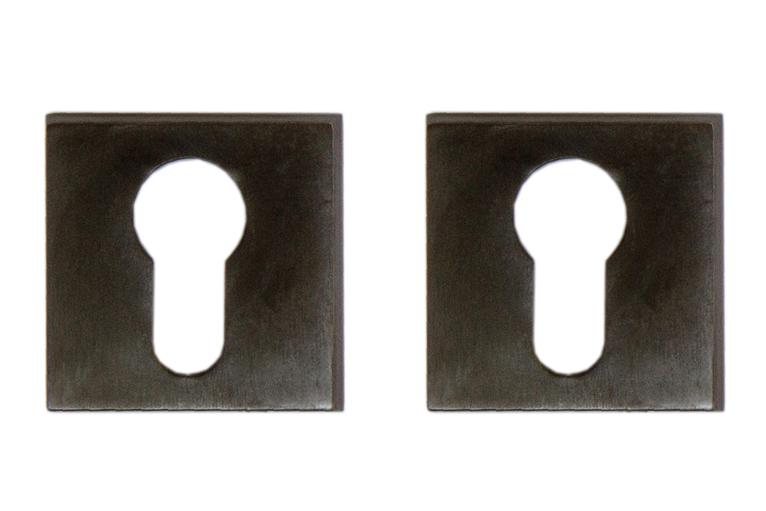 Set van 2 cilinderrozetten - vierkant - Square - carbon zwart