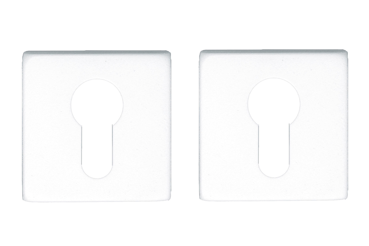 Set van 2 cilinderrozetten - vierkant - Shape - mat wit structuur