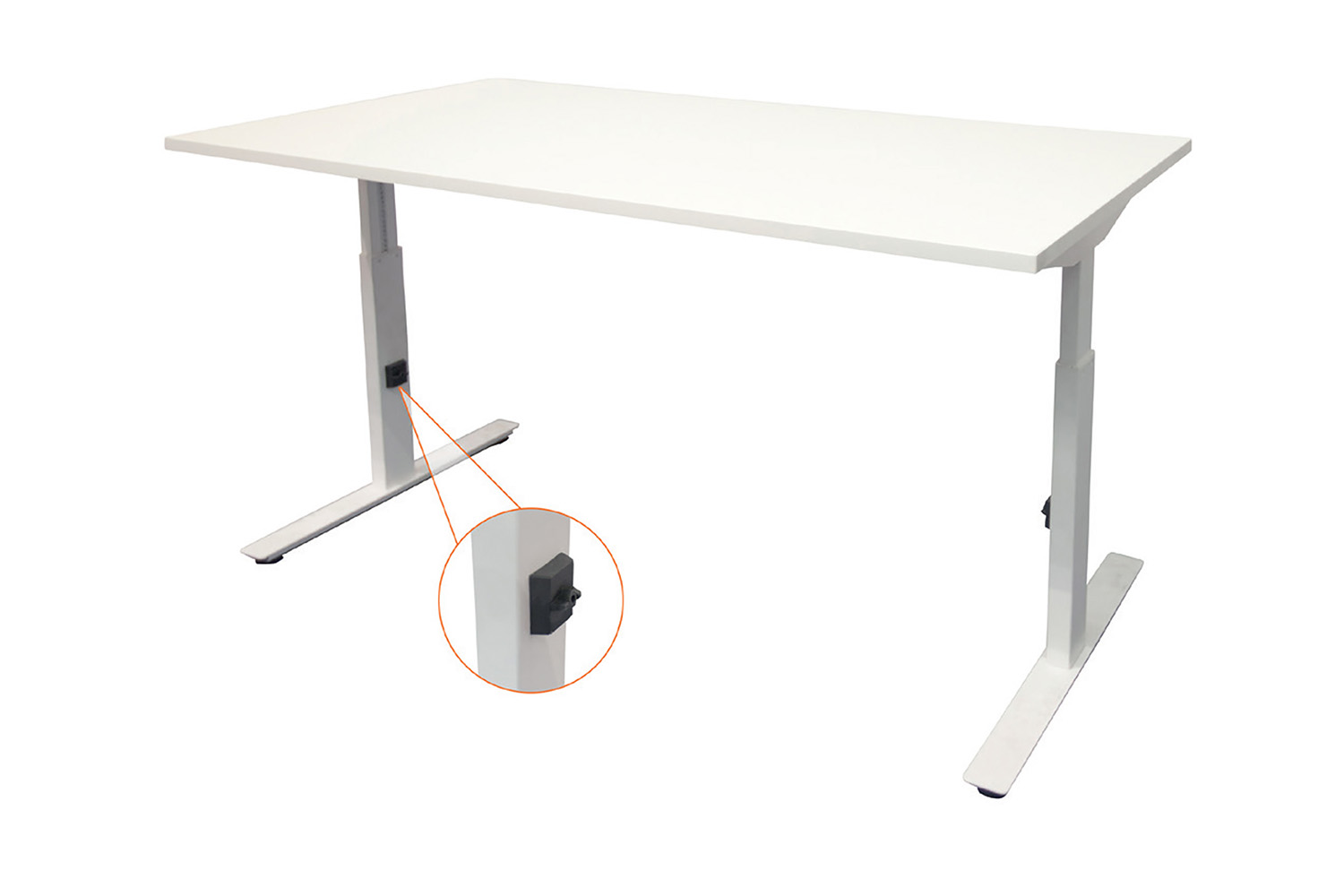 Basic line - instelbare bureau onderstellen - wit