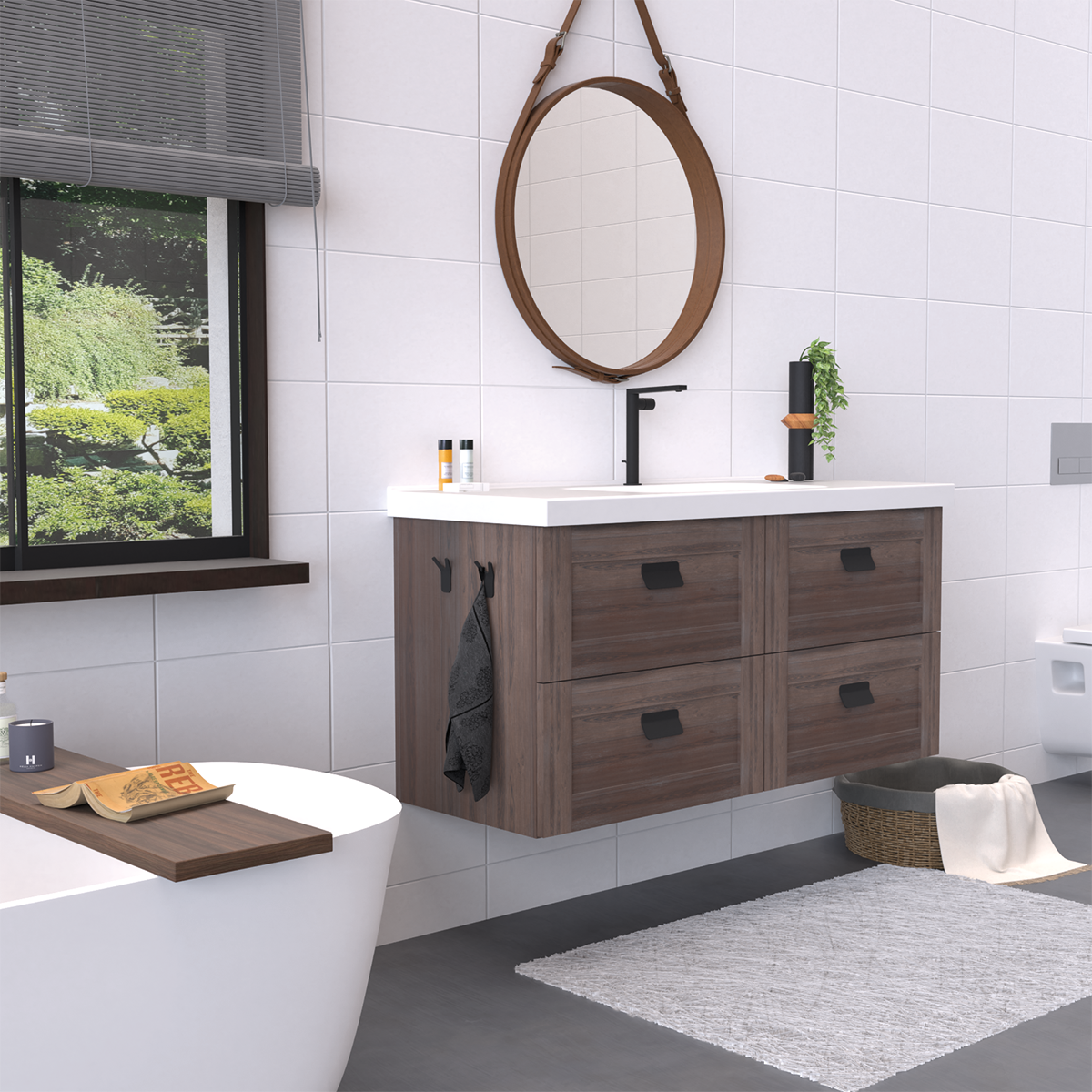 Metalen handgreep Sea - mat zwart